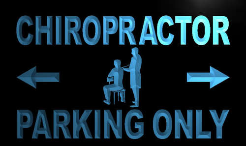 Chiropractor Parking Only Neon Light Sign